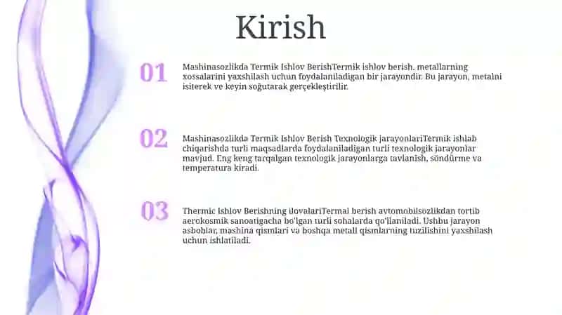 Mashinaga Termik Ishlov Berish Texnologik Jarayoni Turlari 2
