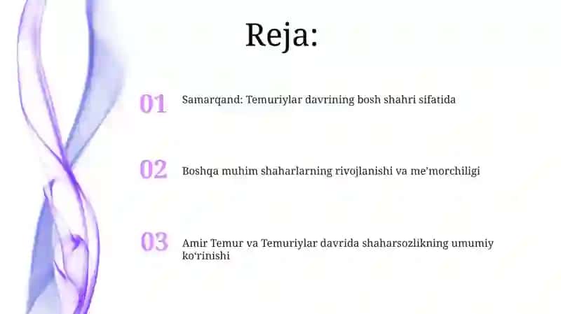 Amir Temur va Temuriylar davrida shaharsozlik 2