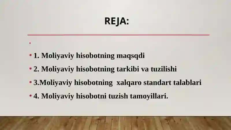 Moliyaviy hisobotning XALQARO STANDARTLARGA O`TISH BO`YICHA QO`SHIMCHA CHORA TADBIRLAR 2