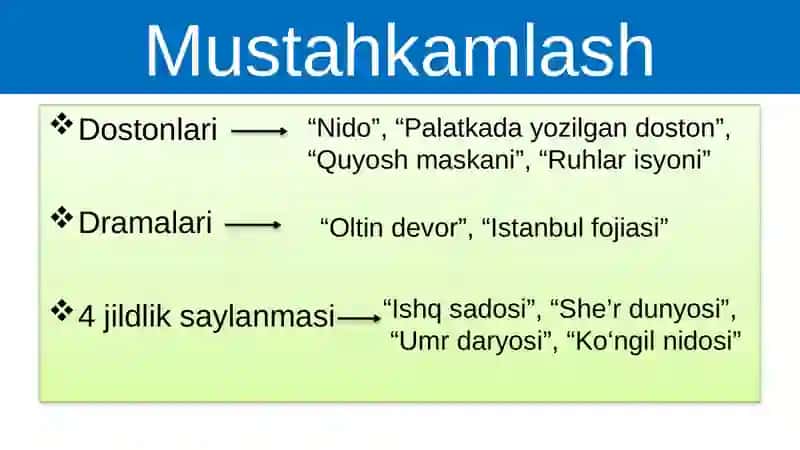 Erkin Vohidovning “O‘zbegim” qasidasi 2