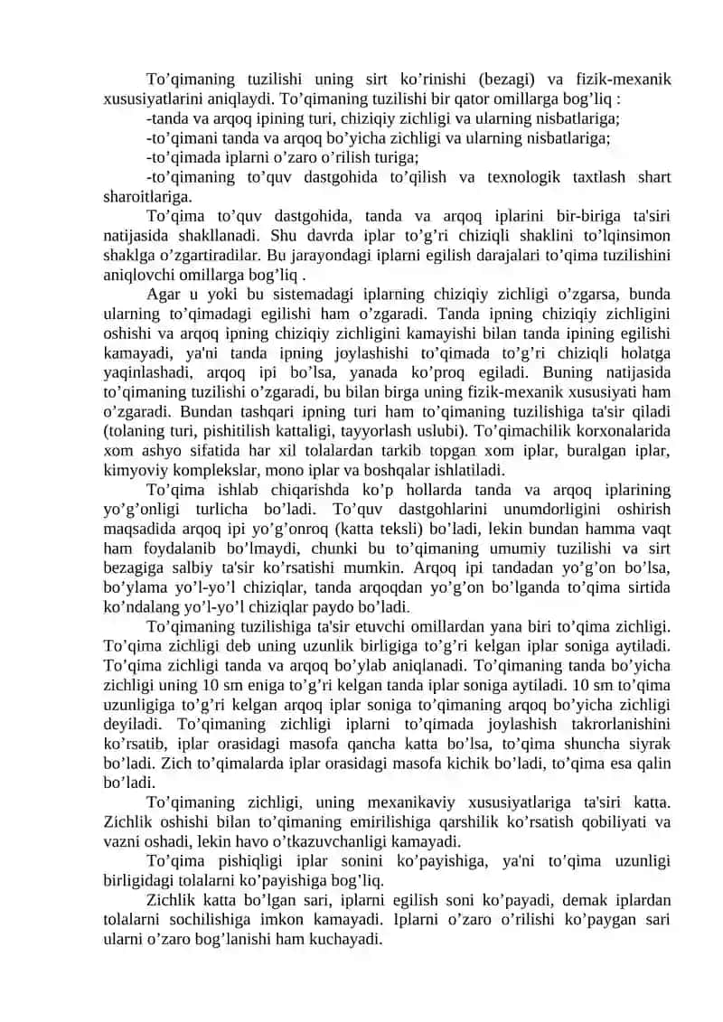To‘qima tuzilishi va uni aniqlovchi omillar 2