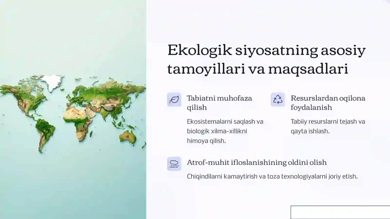 Ekologik siyosat va uni amalga oshirishning iqtisodiy mexanizmi 2