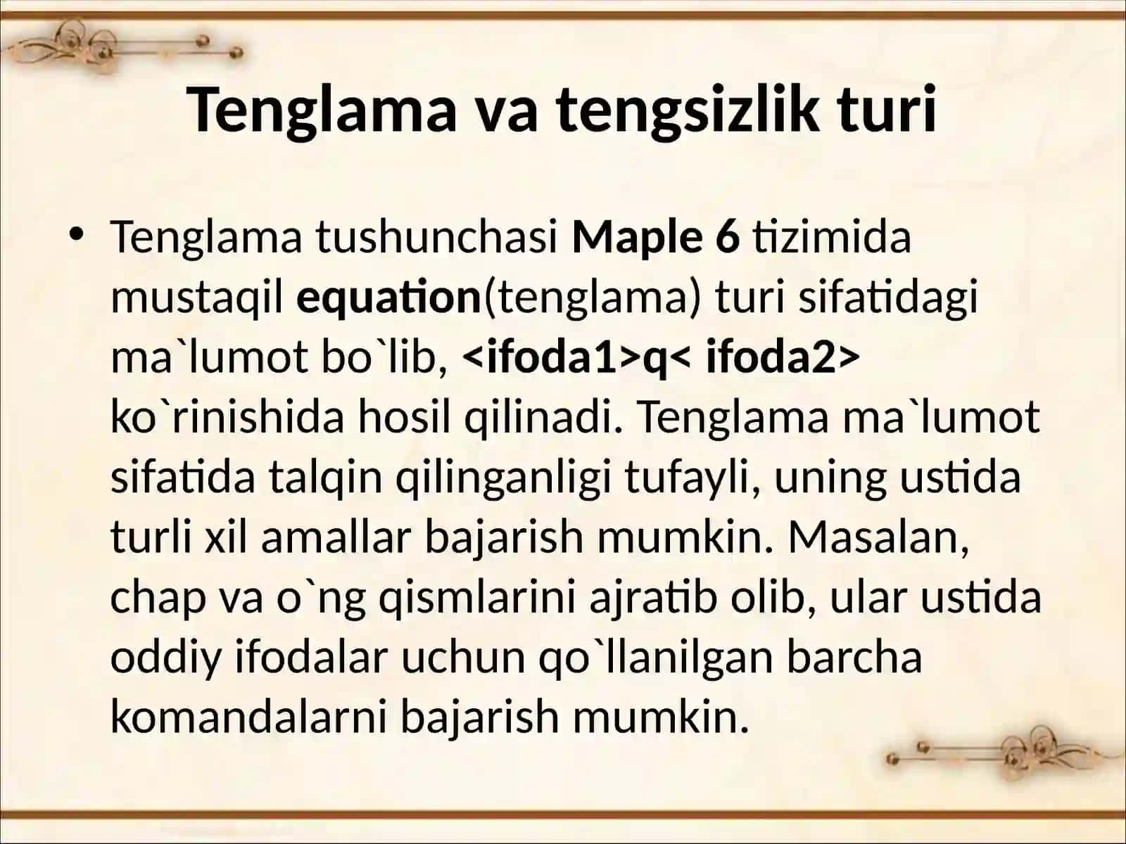 Tenglik 2