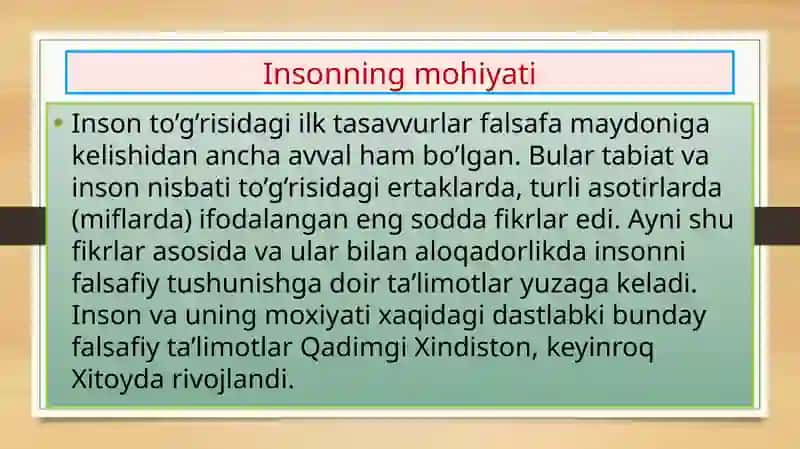 Falsafada Inson muammosi 2