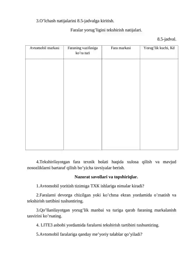 №8 Laboratoriya ishi 2