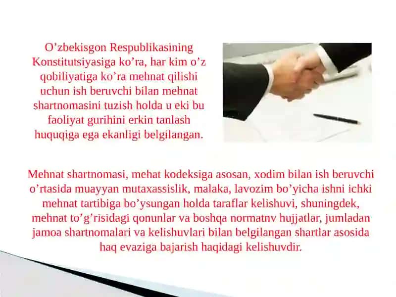 Mehnatshartnomasi 2