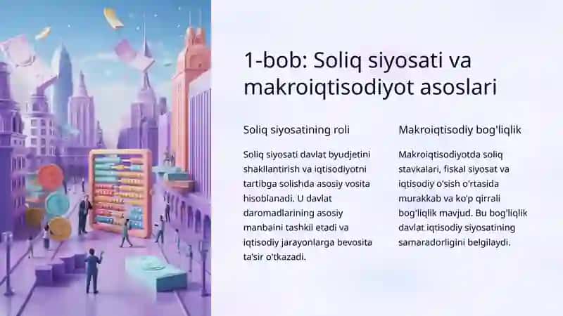 Soliq siyosatining makroiqtisodiyotga ta'siri 2