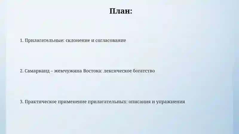 Прилагательные: склонение и согласование 2