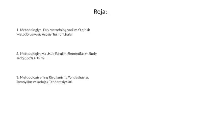 Metodika, Fan Metodologiyasi va O'qitish Metodologiyasi 2