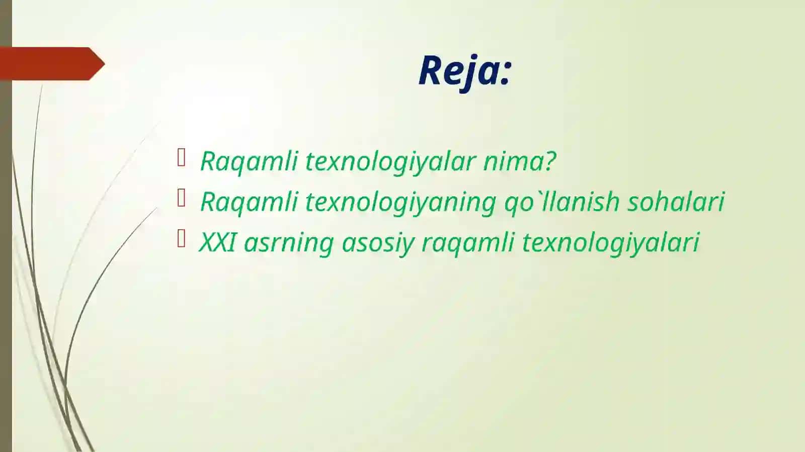 Raqamlitexnologiyalarningqo`llanishsohalari 2