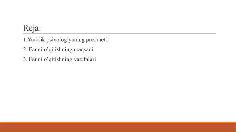 Yuridik psixologiya fanining predmeti, maqsad vazifalari 2