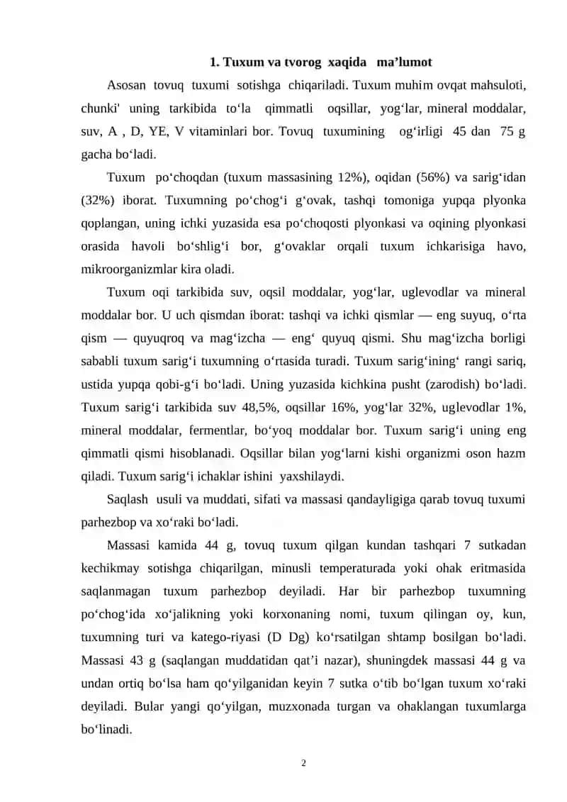 Tuxum va Tvorogdan Taomlarni Tayyorlash 2