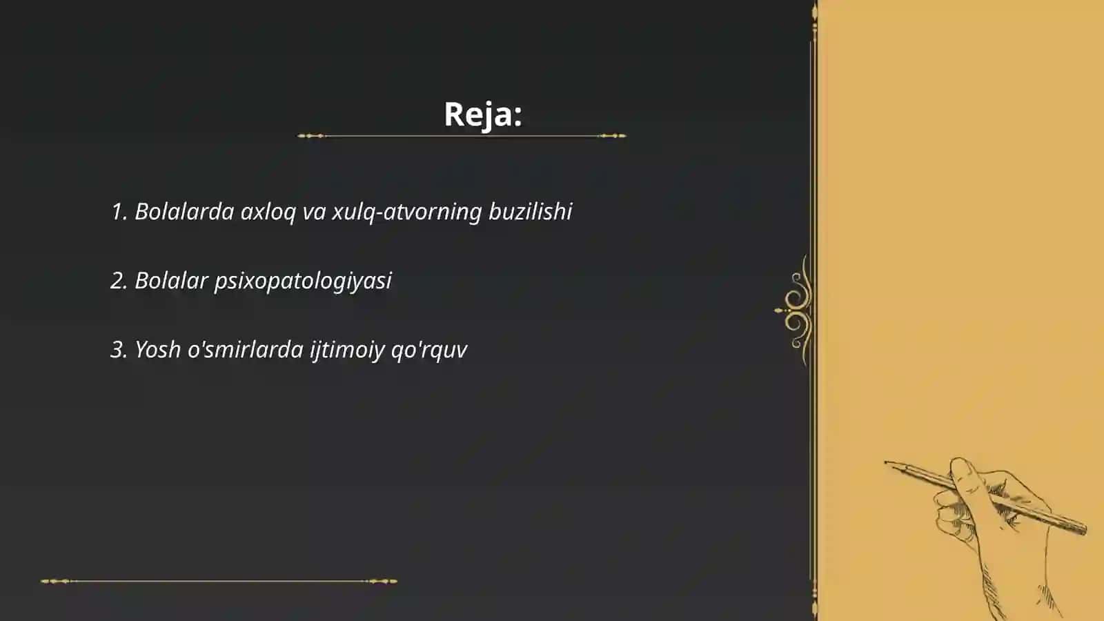 Bolalarda axloq va xulq-atvorning buzilishi 2