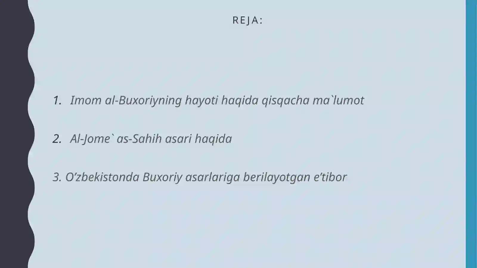 Imomal-Buxoriyning hayoti 2