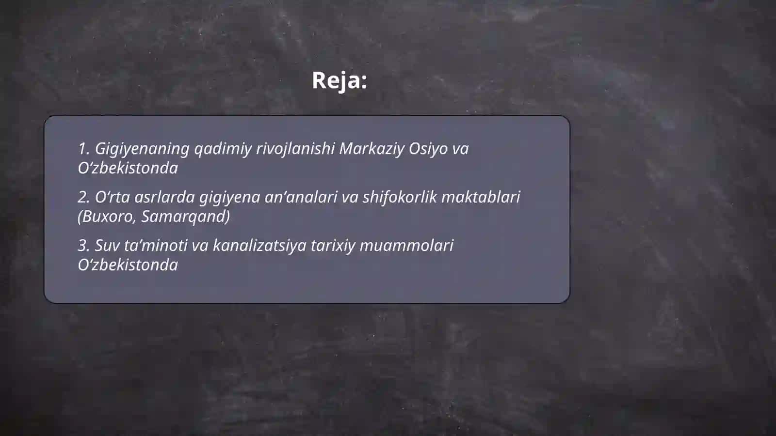 Gigienani rivojlanish tarixi 2