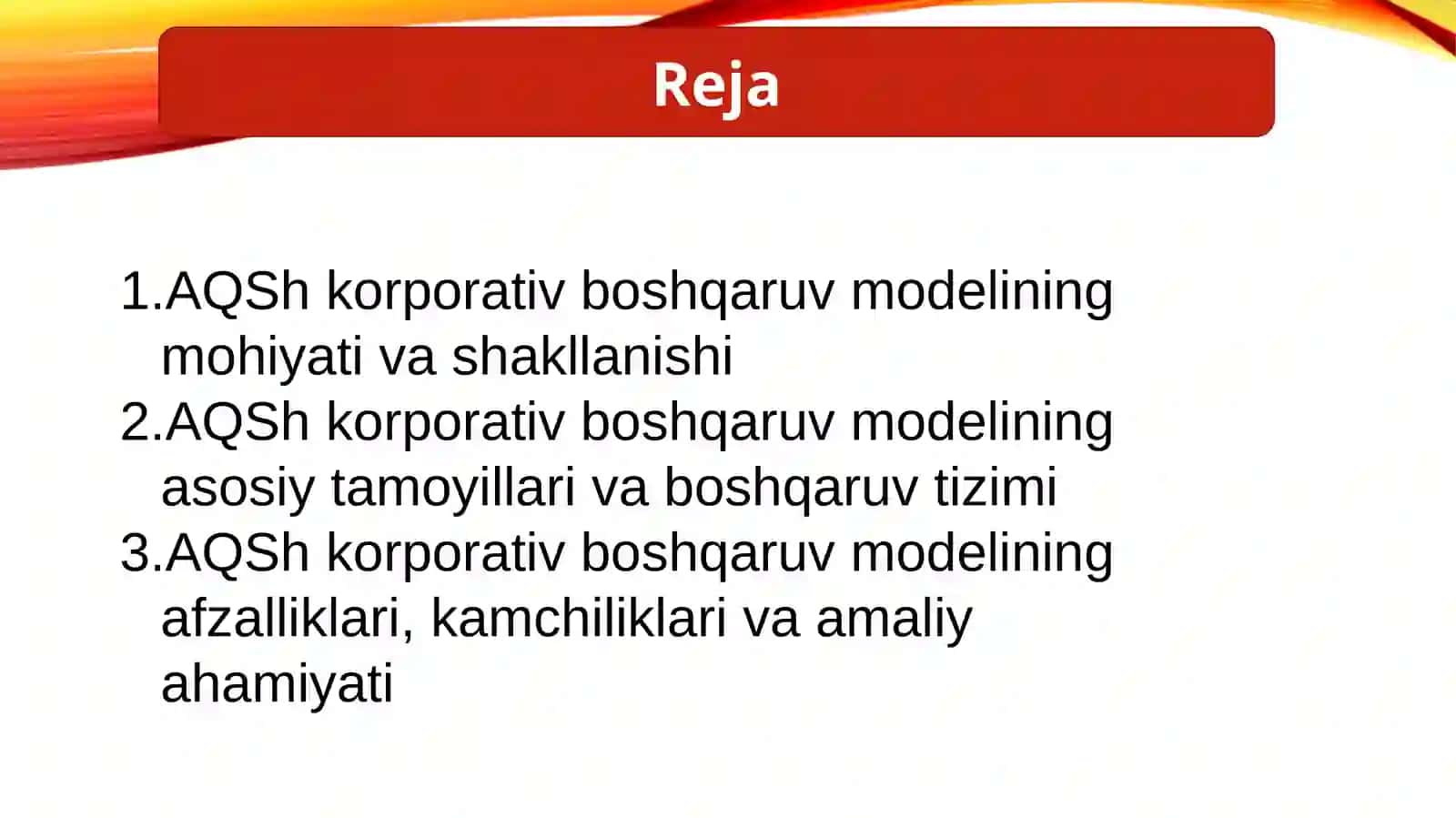Korporotiv boshqaruvda AQSh modeli 2