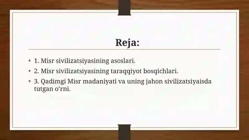 Qadimgi Misr Sivilizatsiyasi 2