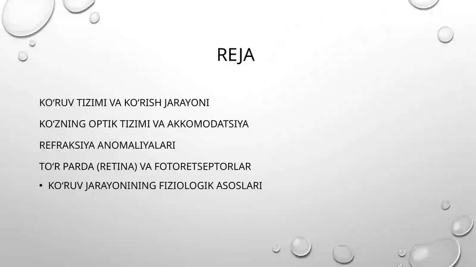 Koʻruv analizatori. Koʻzning optik va retseptor tizimi 2
