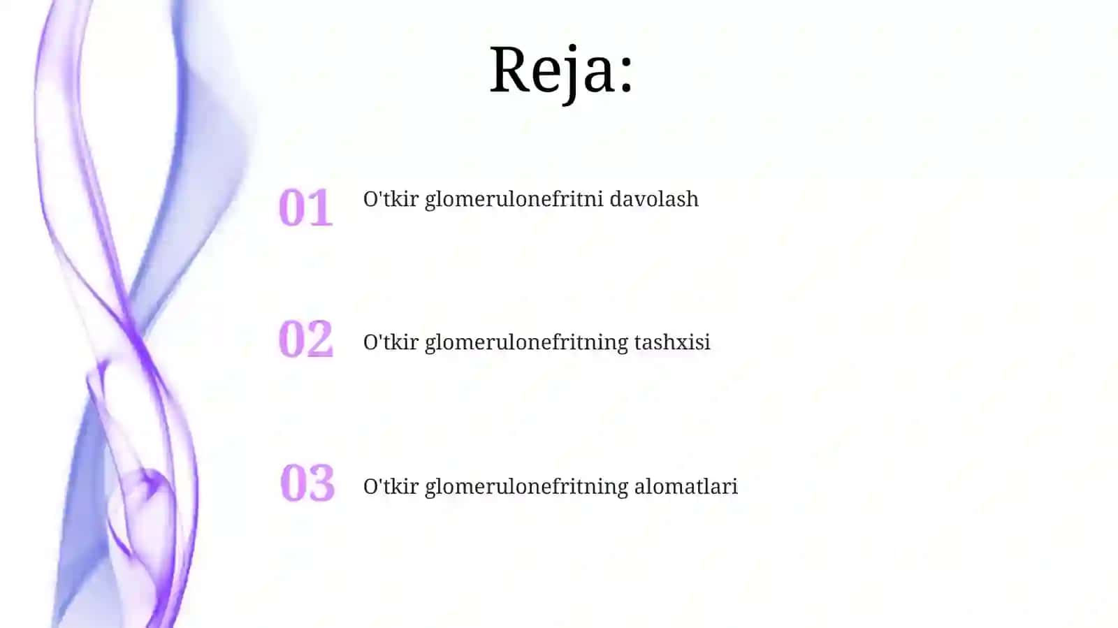 O'tkir glomerulonefrit simptomatologiyalari davolash 2