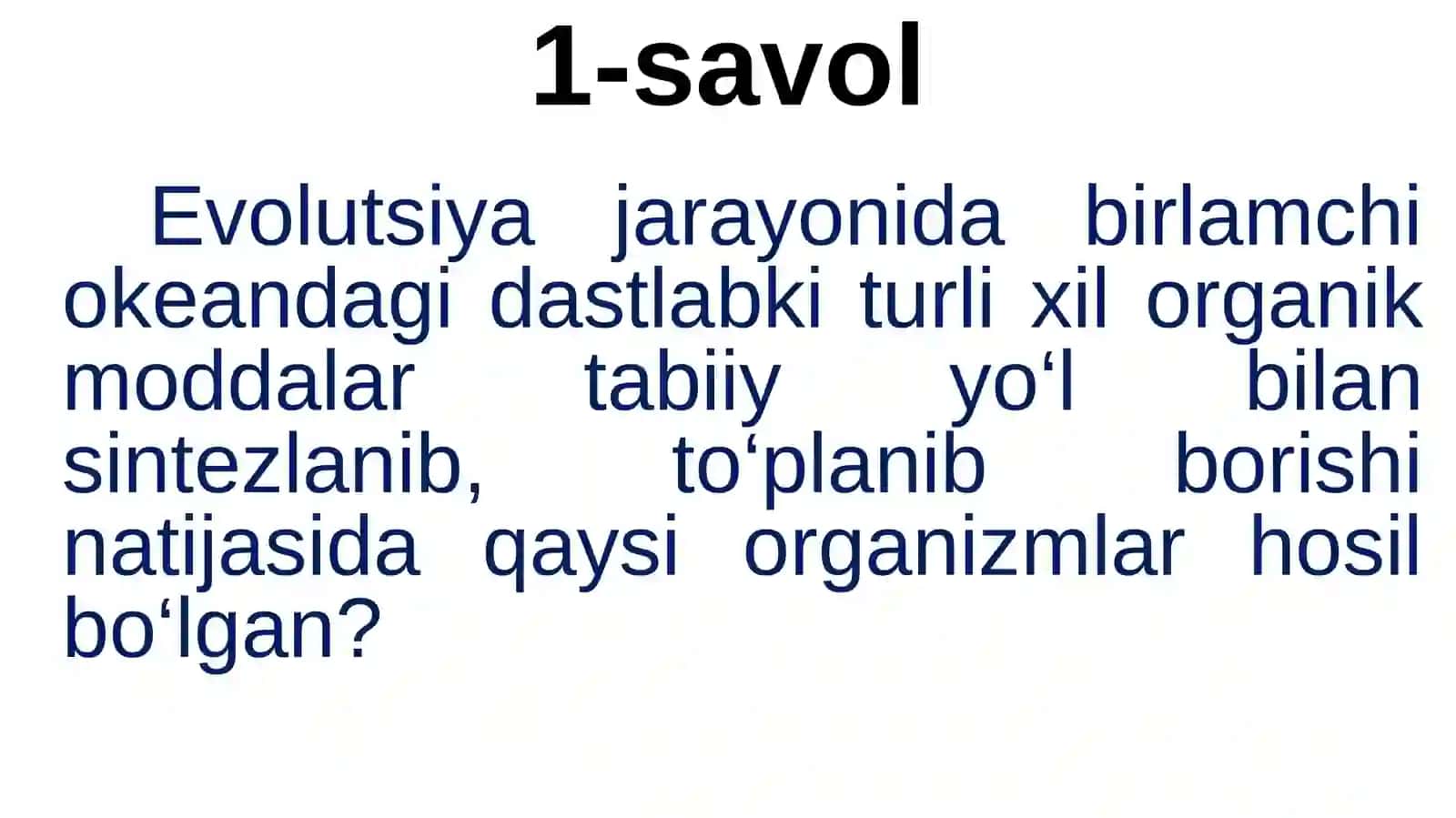 TIRIK ORGANIZMLARDA O‘Z-O‘ZINI IDORA QILISH ORGANLARI: GUMORAL VA NERV SISTEMASIEVOLUTSIYASI 2