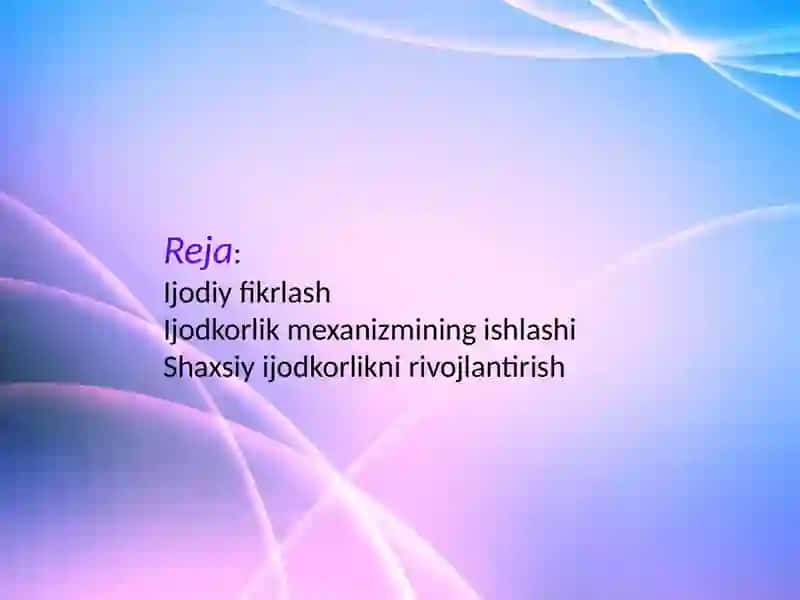 Soft skills – ijodiy fikrlash axborotni tuzish 2