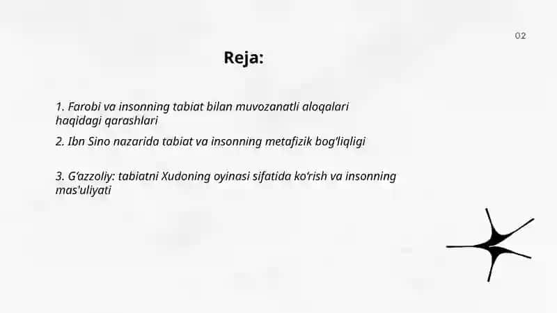 Sharq mutafakkirlarining insonni o‘rab turgan tabiat bilan aloqalari haqidagi qarashlari 2