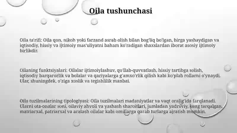 Oila Tushunchasi Va Unda Oilaviy Munosabatlar Tipologiyasi 2