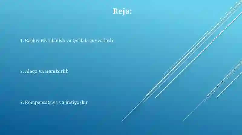 Kasbiy Rivojlanish va Qo'llab-quvvatlash 2
