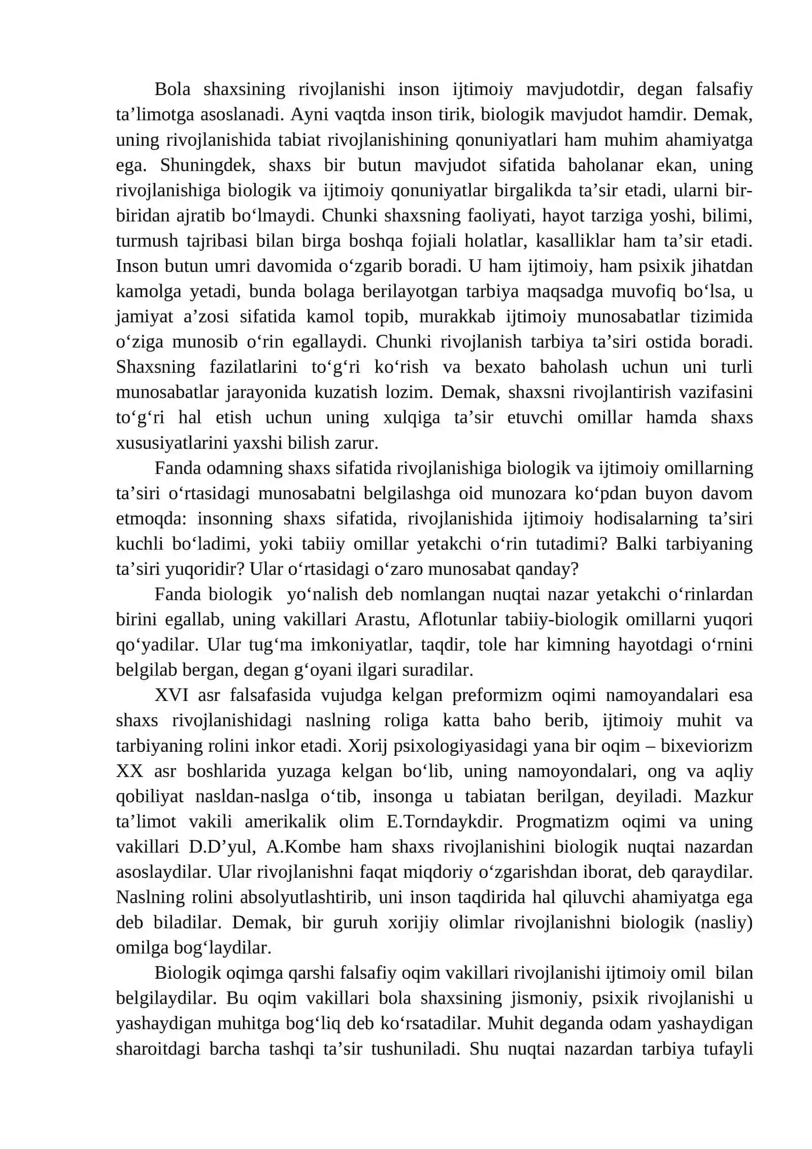 BOLA SHAXSINI RIVOJLANISHIGA TA‘SIR ETUVCHI OMILLAR 2