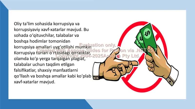 Oliy ta'lim sohasida korrupsiya va korrupsiyaviy xavf-xatarlar 2