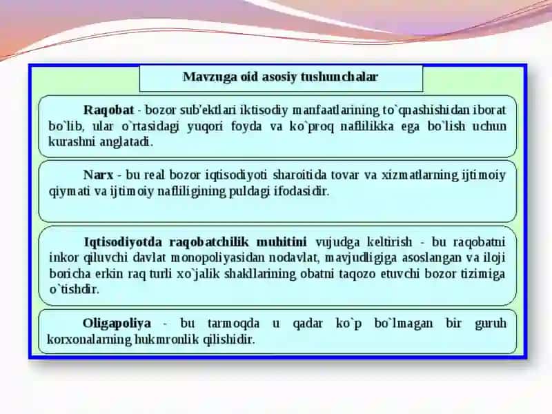 Raqobat va monopoliya 2