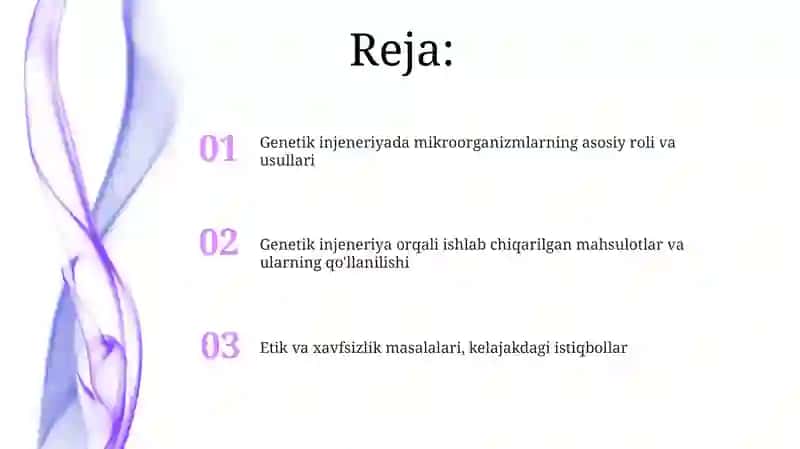 Mikroorganizmlarning gen muhamdisligida qo’llanilishi 2
