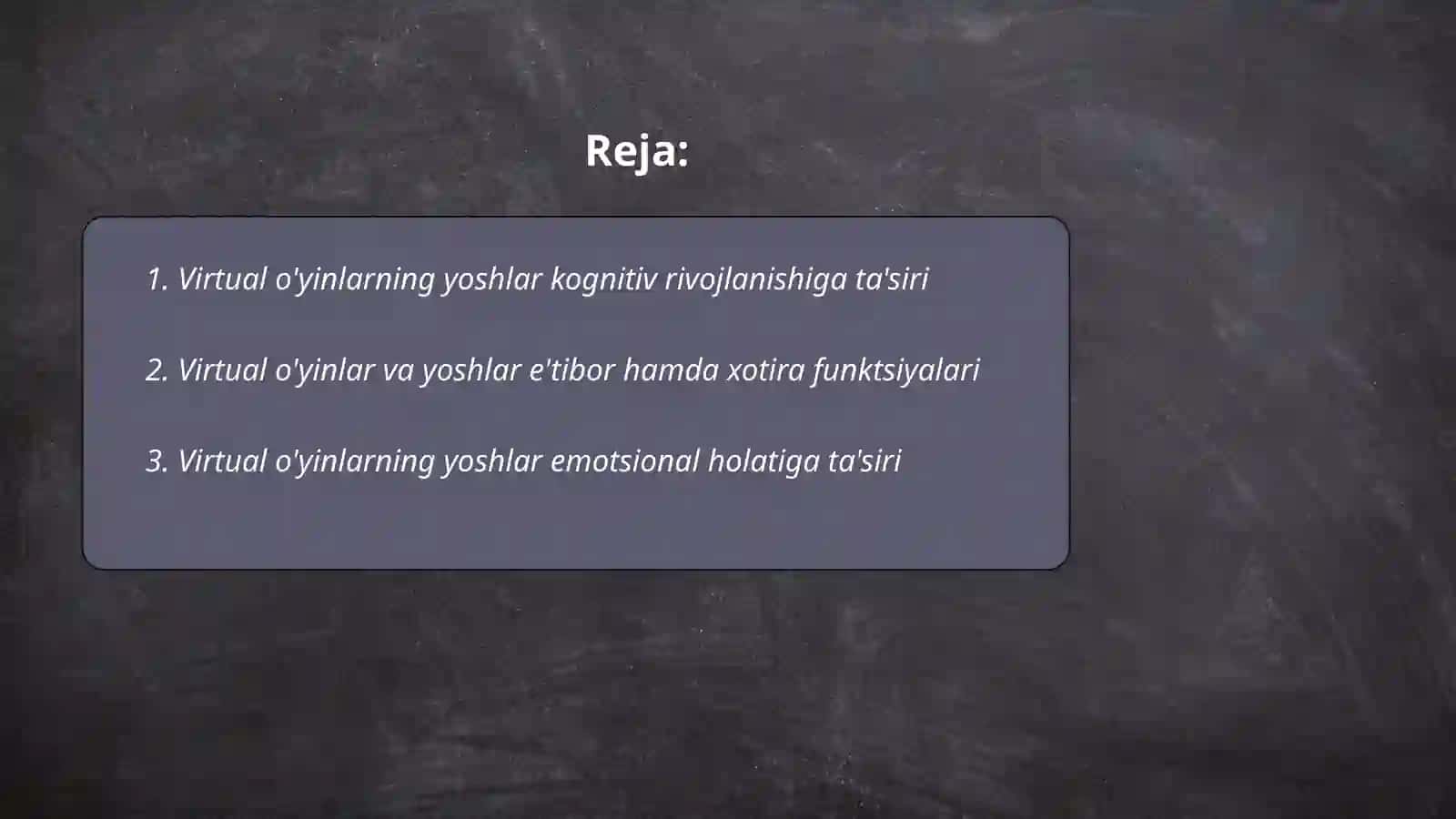 Virtual o'yinlarning yoshlar kognitiv rivojlanishiga ta'siri 2