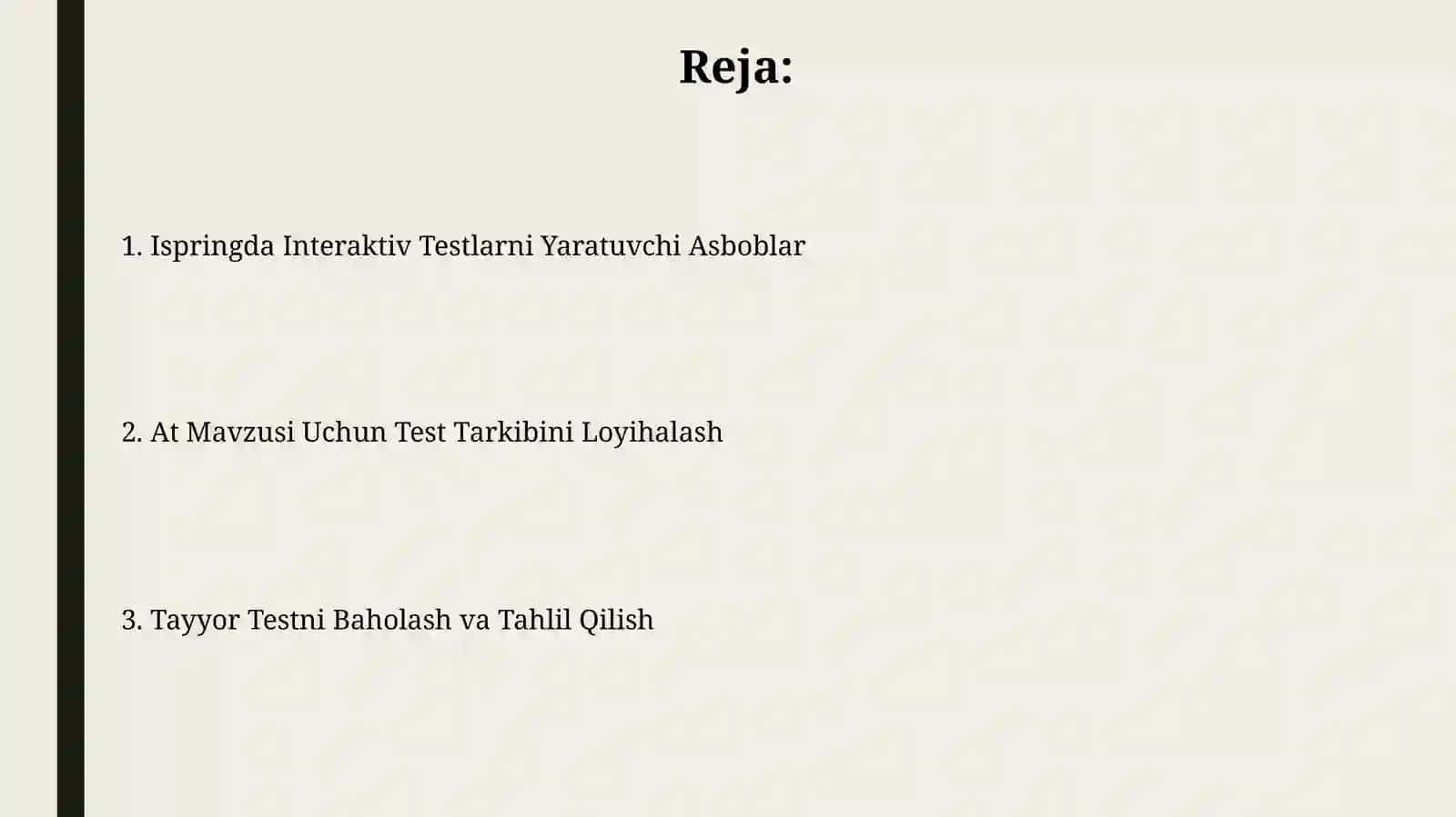 iSpring yordamida AT fanidan interaktiv testlar yaratish 2