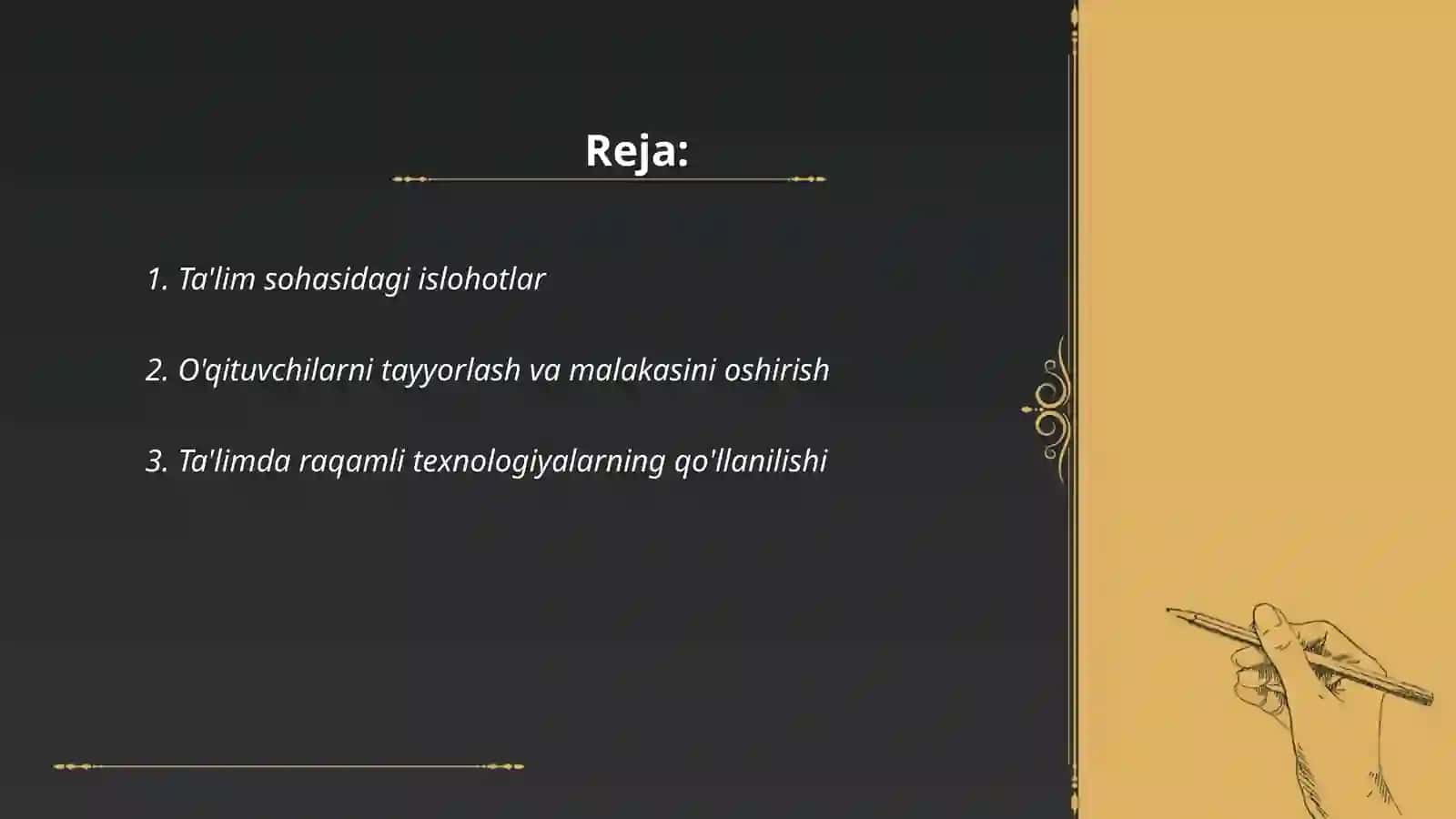 Ta'lim sohasidagi islohotlar 2