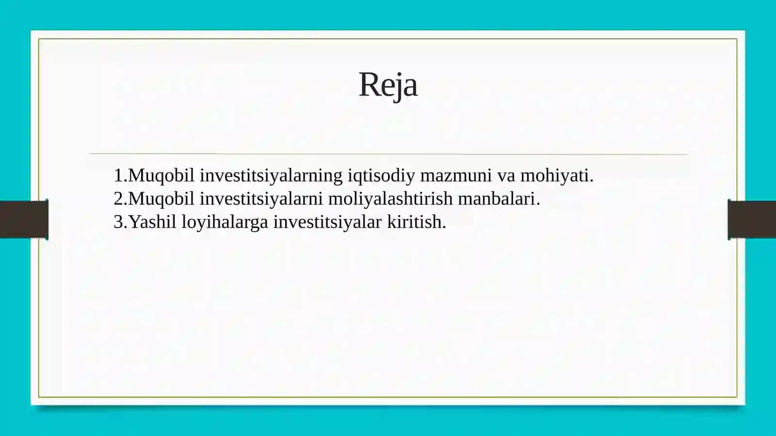 Muqobil investitsiyalar 2