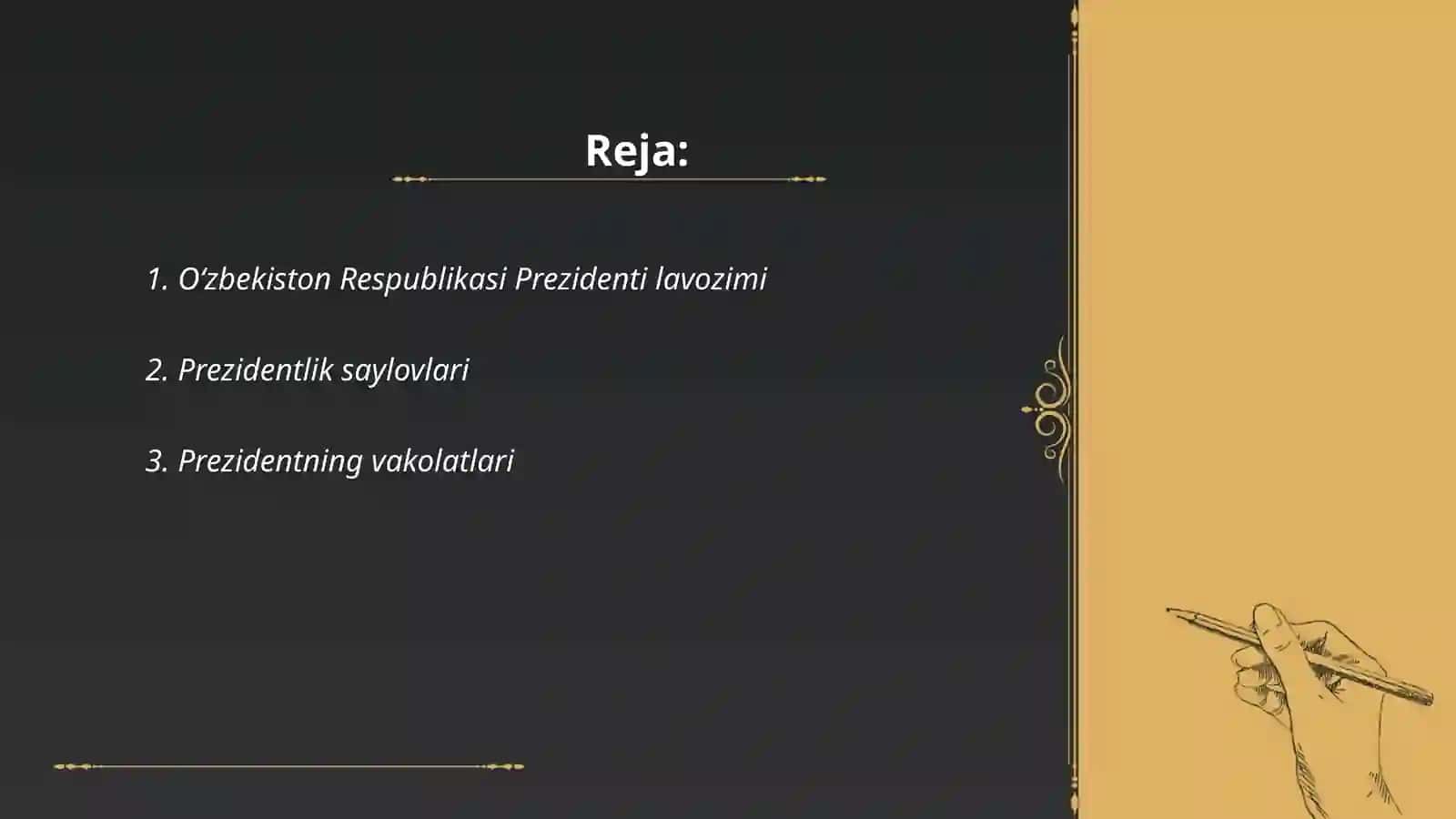 Oʻzbekiston Respublikasi Prezidenti lavozimi 2