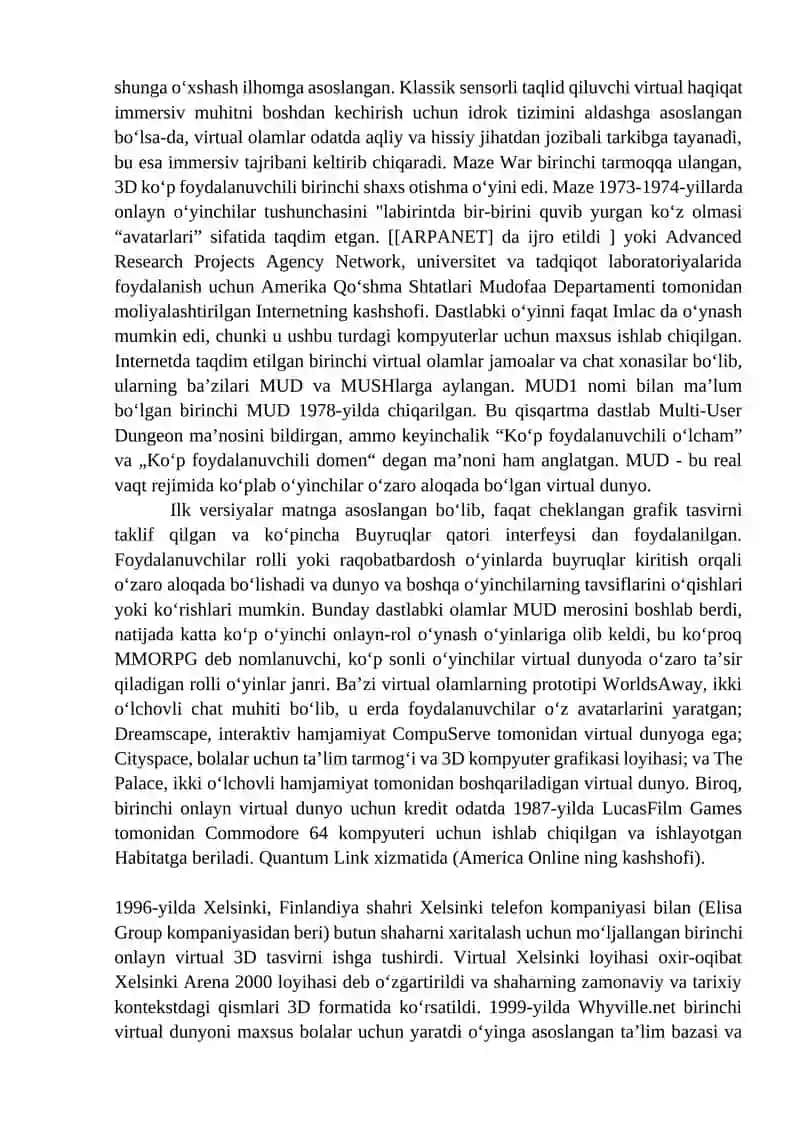 Virtual olam jozibadorligiga qaramlik va uning oqibatlari 2