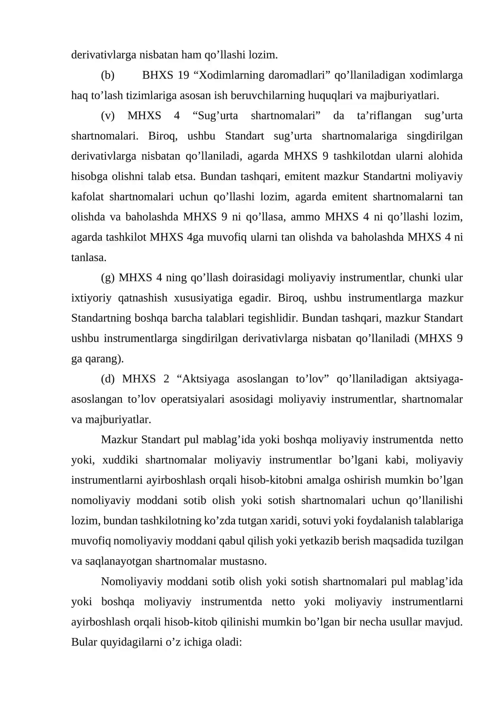Moliyaviy instrumentlar: taqdim etish (IAS 32) 2