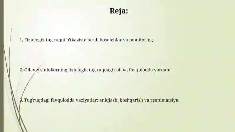 Fiziologik tug'ruqni o'tkazish 2