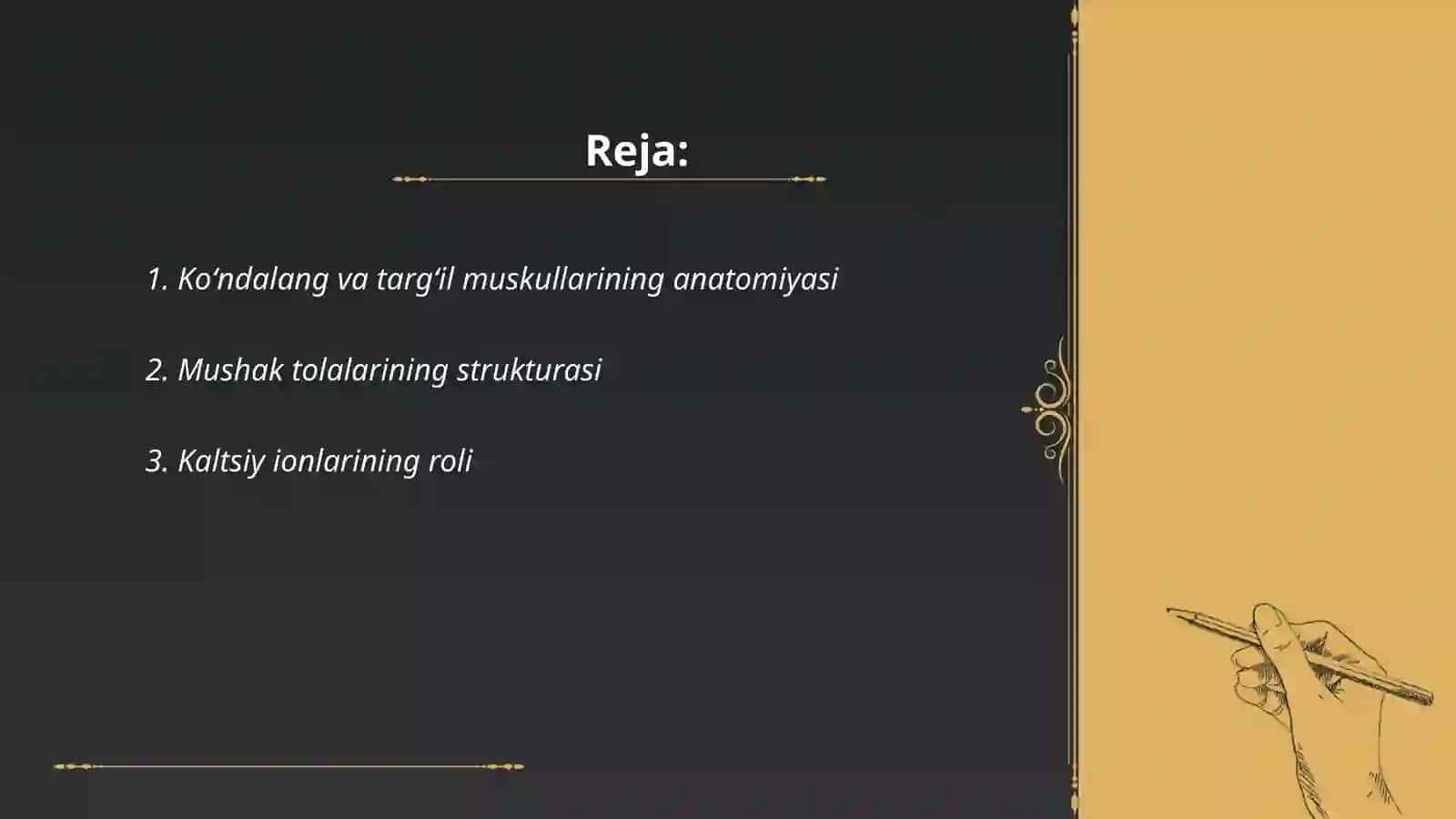 Koʻndalang va targʻil muskullarda qisqaruvchanlik jarayonlari 2