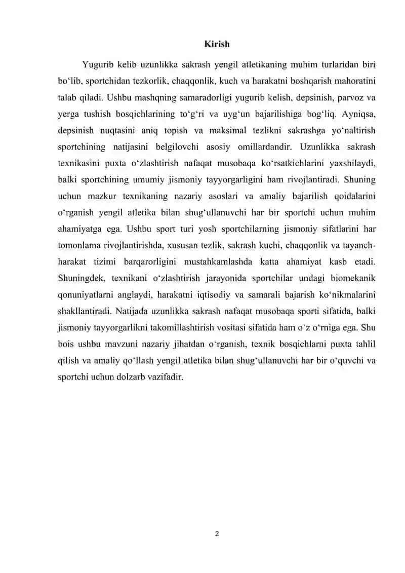 Yengil atletika: Yugurib kelib uzunlikka sakrash texnikasi 2