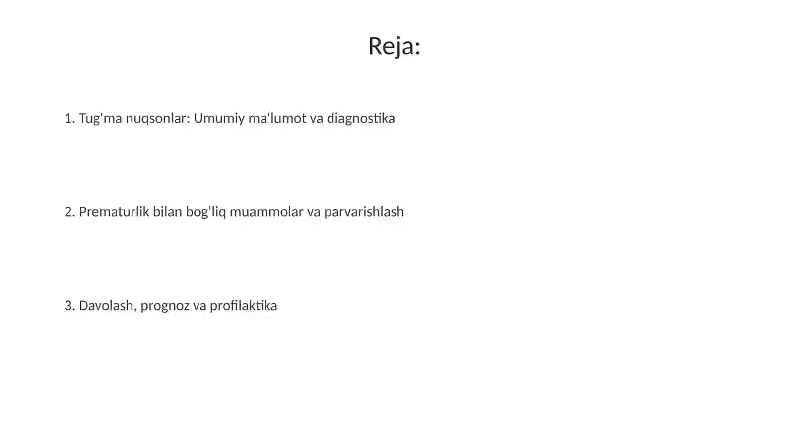 Tuĝma anomaliyalar. Chala tuĝilganlardagi buzulishlar 2