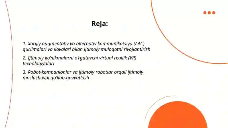 Xorijiy augmentativ va alternativ kommunikatsiya (AAC) qurilmalari va ilovalari bilan ijtimoiy muloqotni rivojlantirish 2