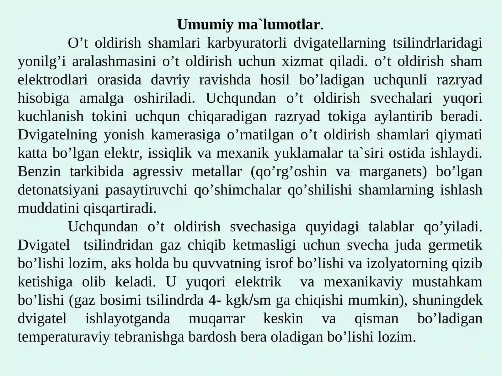 О‘t oldirish shamlari 2