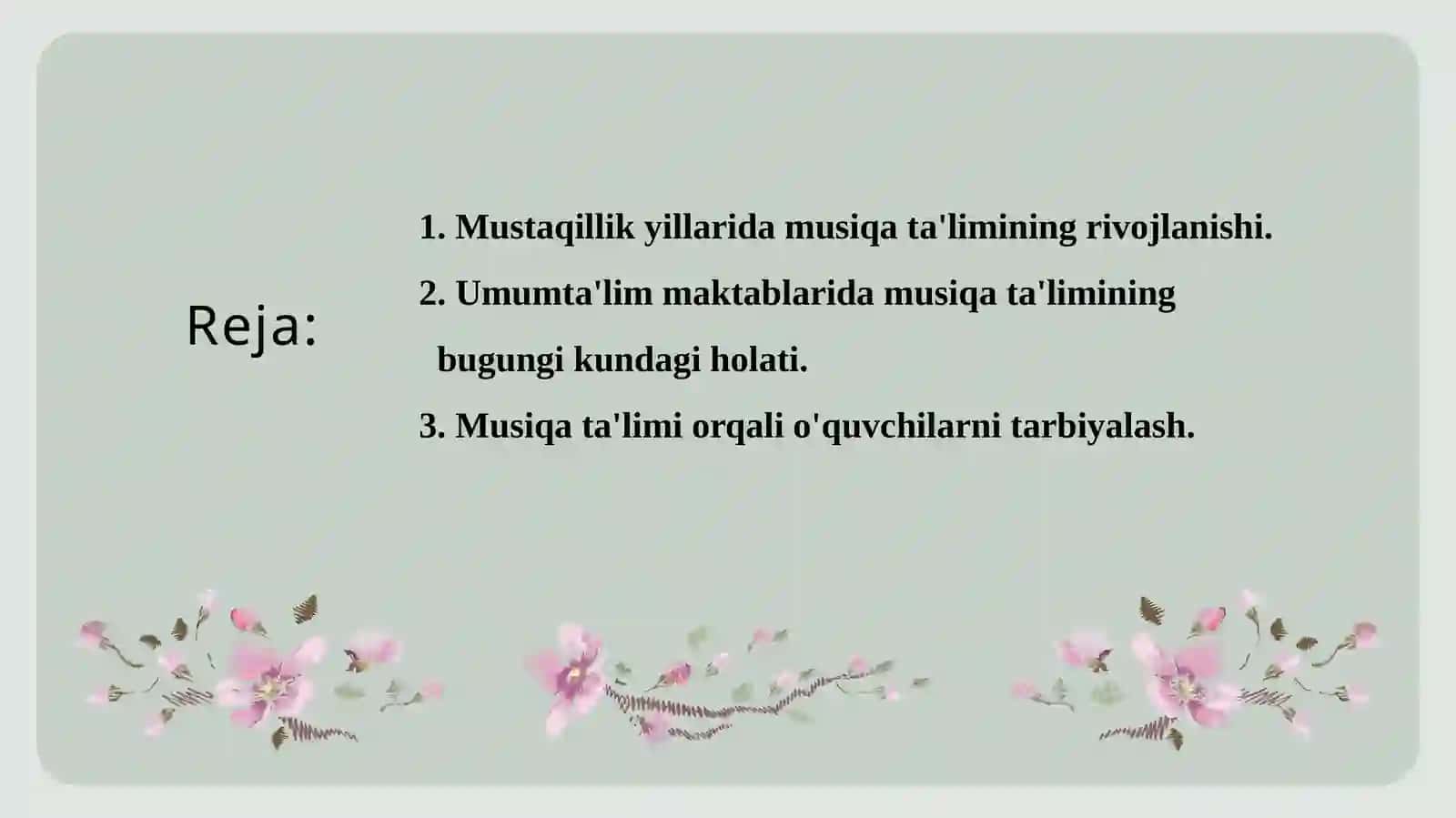 UMUMTA’LIM MAKTABLARIDA MUSIQA TA’LIMI VA TARBIYASINING RIVOJLANISHI 2
