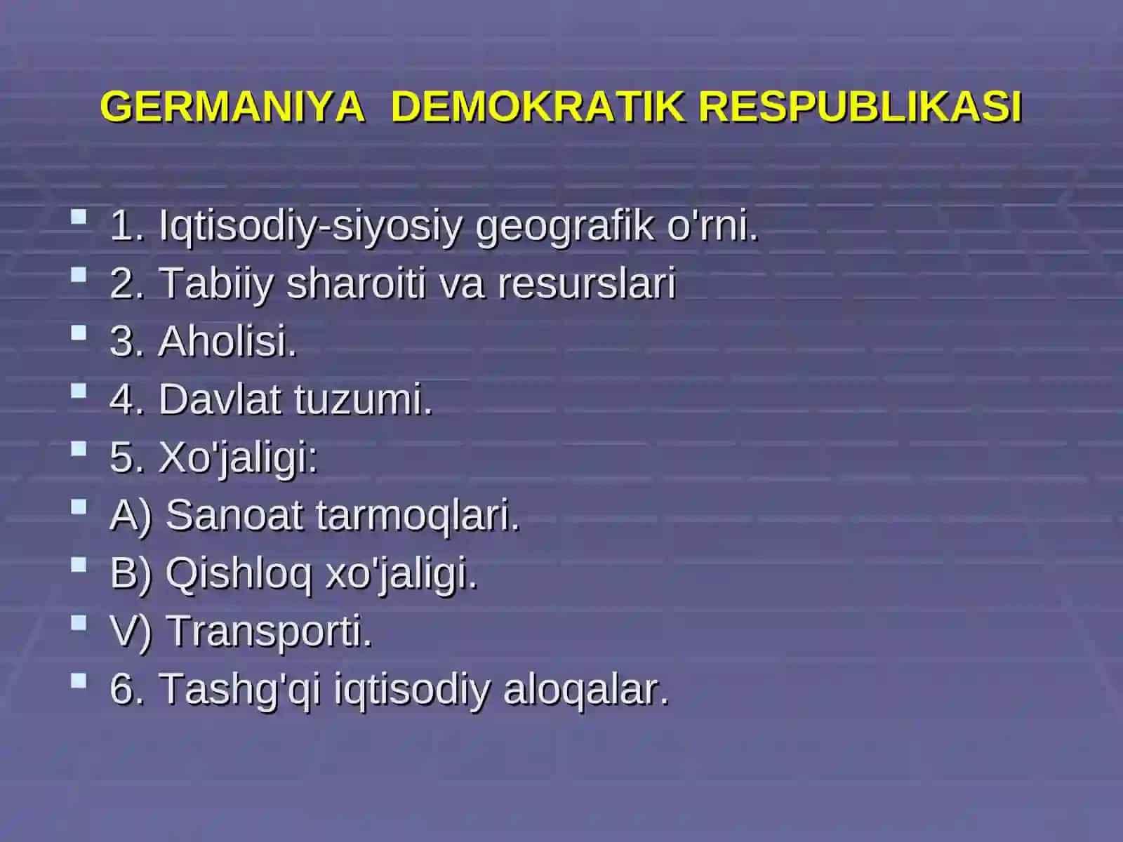 Germaniya GERMANIYADEMOKRATIK RESPUBLIKASI 2