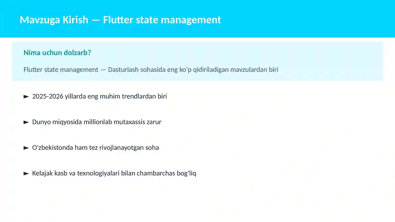 Flutter state management 2