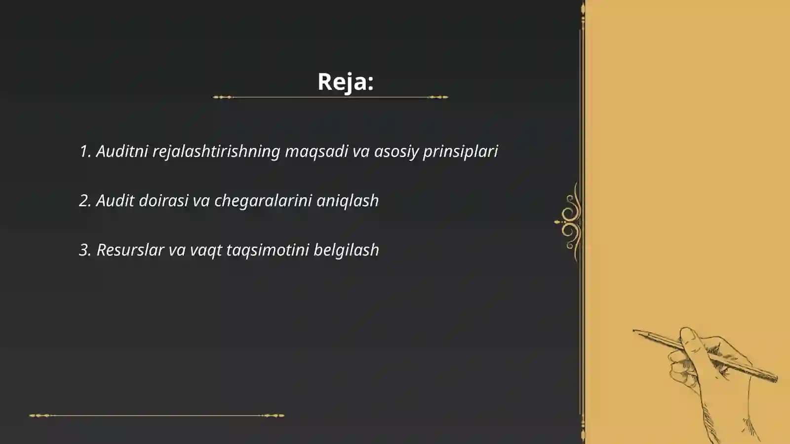 Auditni rejalashtirish 2