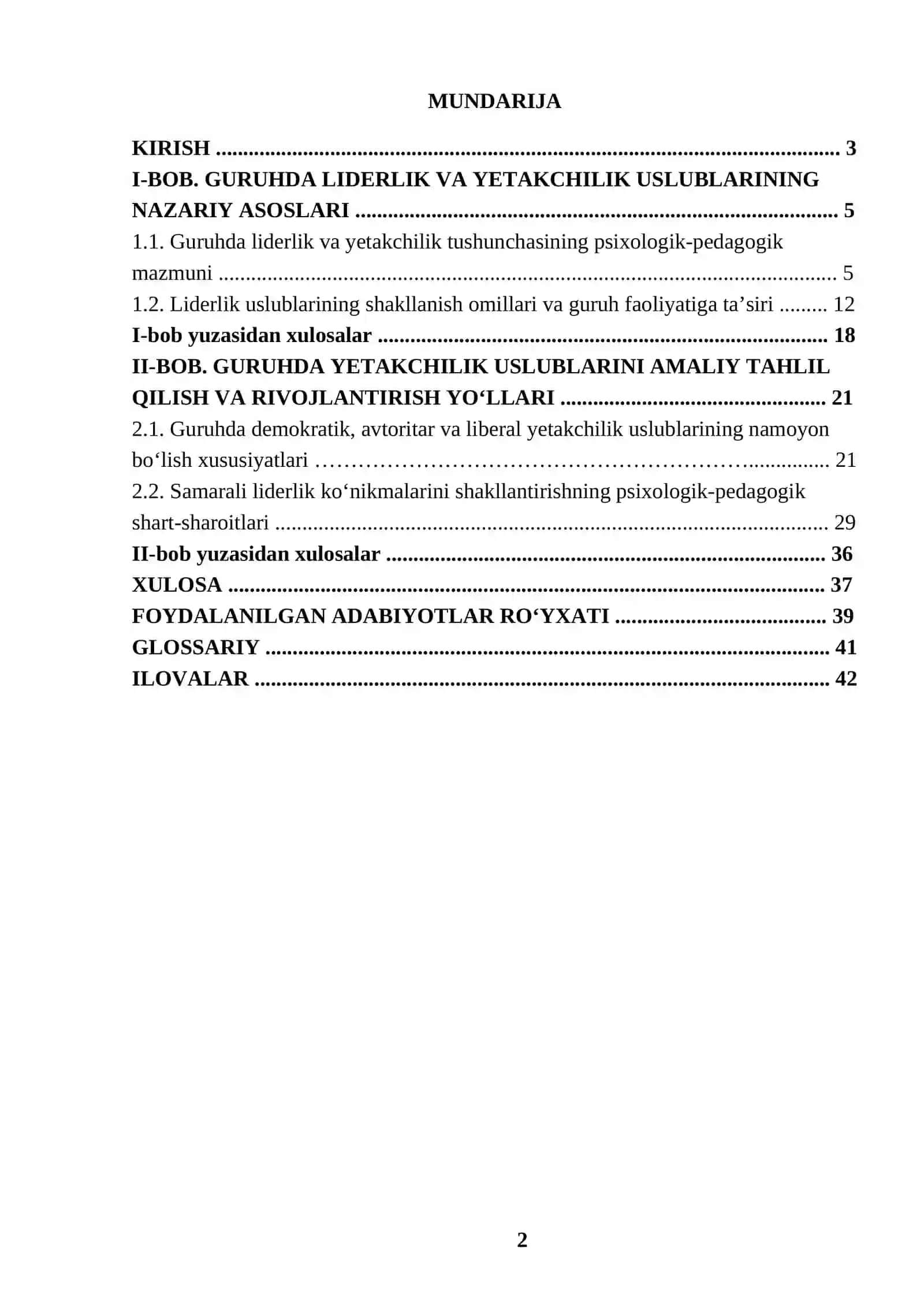 GURUHDA LIDERLIK VA YETAKCHILIK USLUBLARI 2